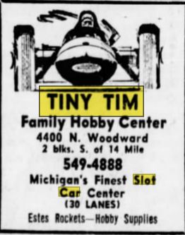 Tiny Tim Hobby Center - 1969 Ad 3